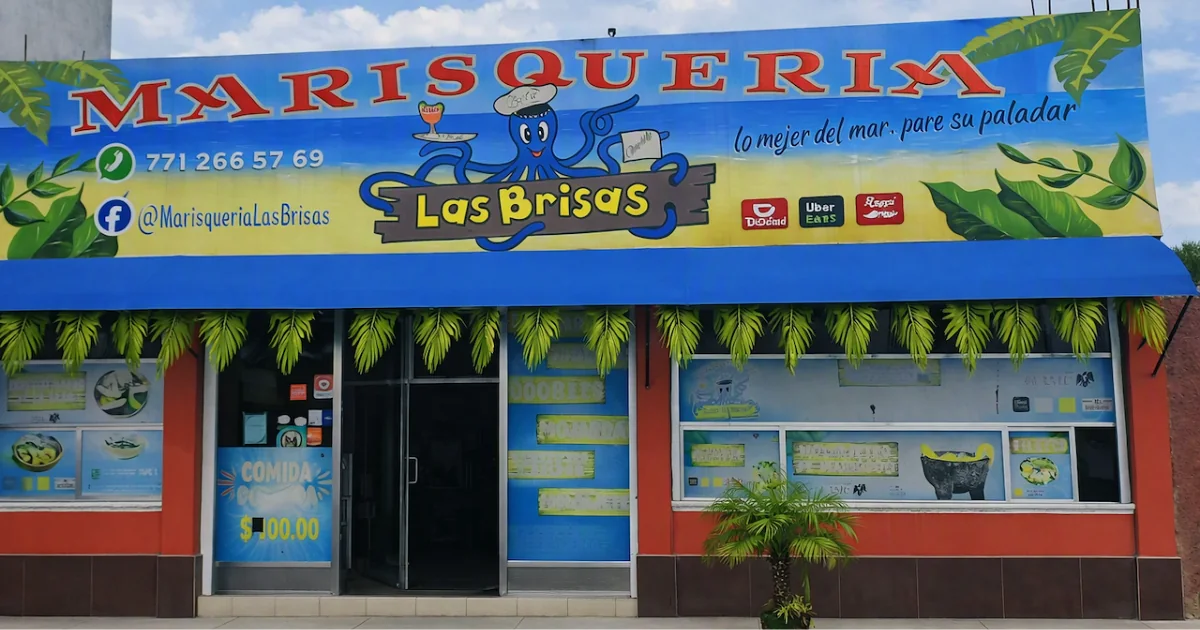 Fachada de Marisquería Las Brisas en Pachuca
